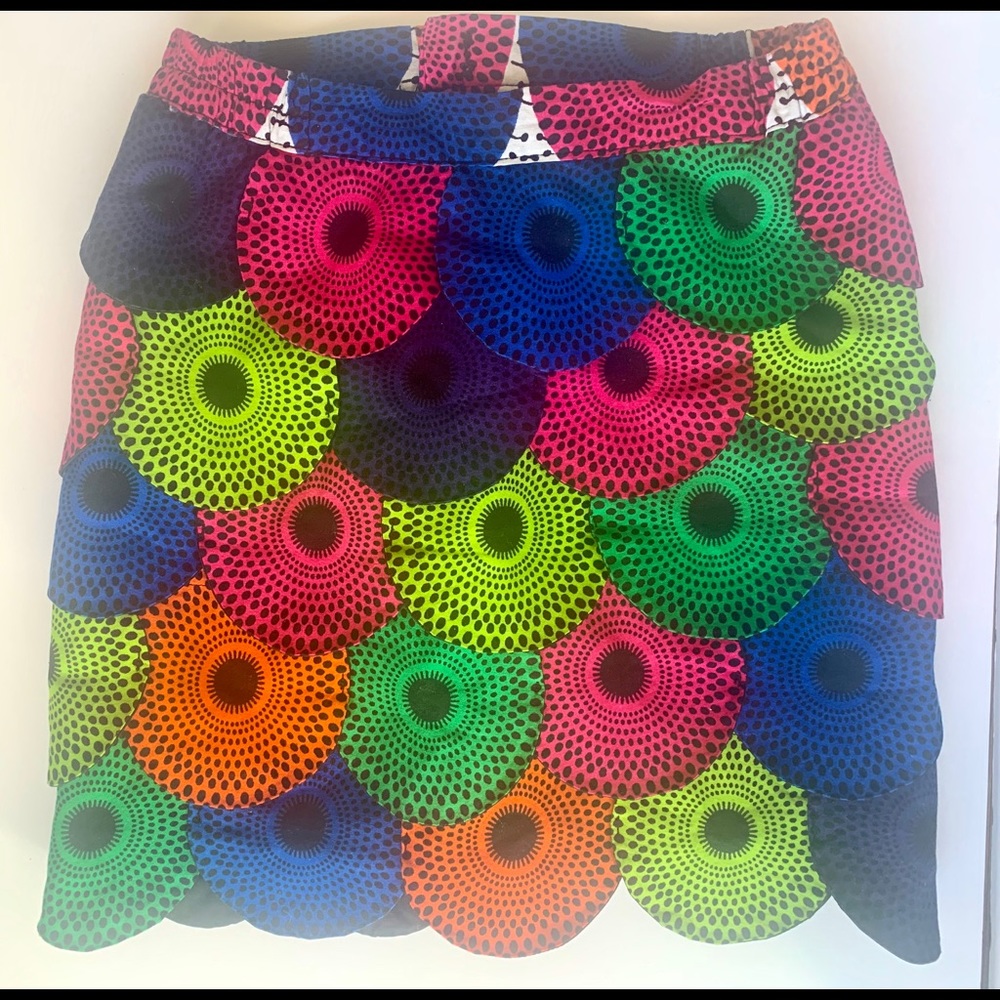 Handmade Multicoloured Mini Skirt Sz 4
